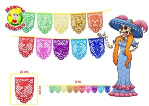 4427 *Enramada Tejidos de Colores Día de Muertos* (24x35 cm.) 4 m. - Imagen 2