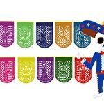 4430-10 *10 Enramadas PLÁSTICAS VERTICALES Día de Muertos* (35x50 cm.) 5 m