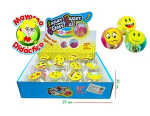 0010-12 *CAJA c/12 Pelotas de Agua LED Smiley Face* (6 cm.) - Imagen 2