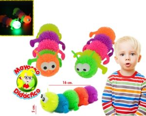 0238 *Gusano LED de Colores y Texturas* (5x16 cm.) INDIVIDUAL - Imagen 5