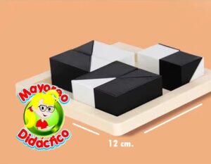 0764 *Rompecabezas de Bloques Plásticos* (12x12 cm.) 17 Pcs.+80 Tarjetas. - Imagen 2