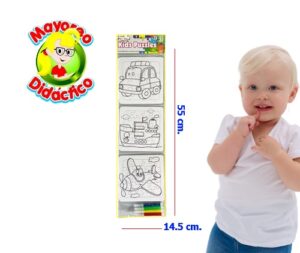 1757 *Rompecabezas p/Colorear c/3 + 4 Plumones* (14.5x55 cm.) 8 Set´s Diferentes. - Imagen 6