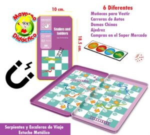 2065 *Serpientes y Escaleras Magnético en Estuche Metálico* (10x18.5 cm.) - Imagen 2