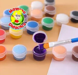 4439 *12 Acuarelas +2 Pinceles* (17x3 cm.) Individual. - Imagen 4