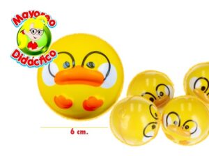 4445-12 *CAJA c/12 Pelotas Patos Gordos* (6 cm.) - Imagen 3