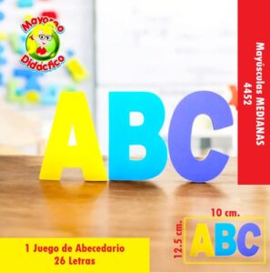 4452 *ABC Mayúsculas MEDIANO 1 Juego de la A-Z* (10x12.5 cm.) 26 Letras. - Imagen 2