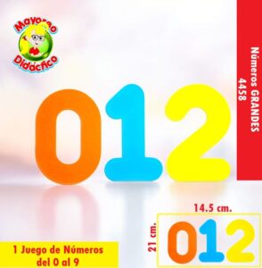 4458 *Números GRANDES 1 Juego del 0 al 9* ( 14.5x21 cm.) 10 Números. - Imagen 2