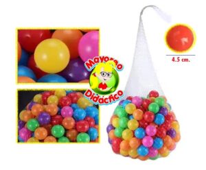 4473 *Pelota de Plástico Rígido CHICA* (4.5 cm.) 100 Pcs. - Imagen 3