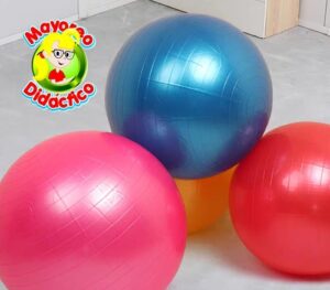 4476 *Pelota Líneas GIGANTE* (85 cm.) Plata y Rosa. - Imagen 5
