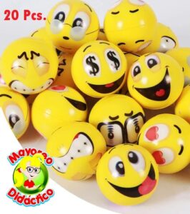 PCFCH-20 *PAQUETE c/20 Pelotas de Esponja CHICAS* (4.5 cm.) EMOCIONES AMARILLAS - Imagen 3