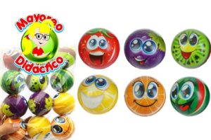 PCF-12  *PAQUETE c/12 Pelotas de Esponja MEDIANAS* (6 cm.) FRUTAS FELICES - Imagen 3