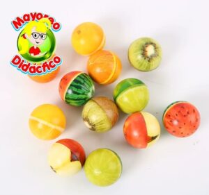 PCFCH-20 *PAQUETE c/20 Pelotas de Esponja CHICAS* (4.5 cm.) FRUTAS