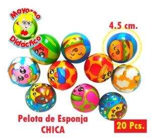 PCFCH-20 *PAQUETE c/20 Pelotas de Esponja CHICAS* (4.5 cm.) HELADOS Y PASTELES - Imagen 3