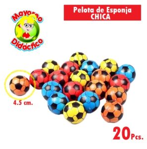 PCFCH-20 *PAQUETE c/20 Pelotas de Esponja CHICAS* (4.5 cm.) SOCCER - Imagen 2