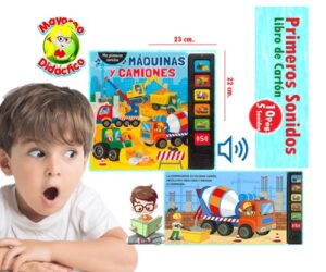 0700 *VEHÍCULOS con Sonidos* (23x22 cm.) 10 Pág. Cartón. - Imagen 2