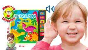 0717 *DINOSAURIOS con Sonidos* (23x22 cm.) 10 Pág. Cartón. - Imagen 2