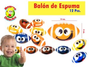 1088 *Balón Americano de Espuma* (13x8 cm.) 12 Pcs. - Imagen 2