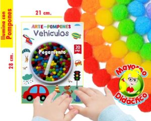 1733 *Arte Pompones* (21x28 cm.) 20 Pág.+Pompones+Pegamento. - Imagen 2