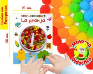 1733 *Arte Pompones* (21x28 cm.) 20 Pág.+Pompones+Pegamento. - Imagen 3