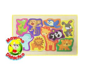 5010 *Rompecabezas Siluetas de Colores* (21.5x14 cm.) 9 Pcs. Madera. 8 Diferentes. - Imagen 3