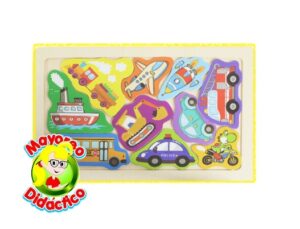 5010 *Rompecabezas Siluetas de Colores* (21.5x14 cm.) 9 Pcs. Madera. 8 Diferentes. - Imagen 5