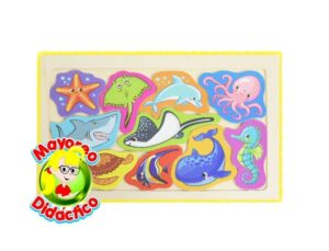 5010 *Rompecabezas Siluetas de Colores* (21.5x14 cm.) 9 Pcs. Madera. 8 Diferentes. - Imagen 6