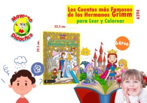 6394 *CUENTOS FAMOSOS HERMANOS GRIMM para Leer y Colorear* (22.5x29.5 cm.) 64 Pág. - Imagen 2