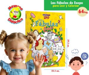 6417 *FÁBULAS DE ESOPO para Leer y Colorear* (22.5x29.5 cm.) 64 Pág. - Imagen 2