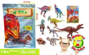 9129-9167 *Dinosaurio+Libro+Stickers* (21.5 x29.50 cm.) T-REX - Imagen 2