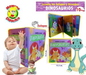 9358-9310 *Levanta la Solapa DINOSAURIOS* (15.5x15.5 cm.) 10 Pág. Cartón. - Imagen 2