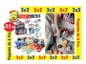 0452 *Blocks de Construcción Popit* (14.5x14 cm.) Blíster c/6 Pcs. - Imagen 3