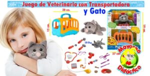 5610 *Juego de Veterinario con Transportador GATO* (37x19 cm.) 19 Pcs. - Imagen 2