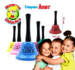 0676 *Campana Metálica* (5.5x13 cm.) Amor - Imagen 2
