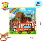 0783 *Rompecabezas de Madera* (15x15 cm.) 16 Pcs. 32 Diferentes - Imagen 13