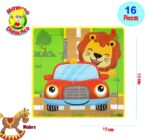 0783 *Rompecabezas de Madera* (15x15 cm.) 16 Pcs. 32 Diferentes - Imagen 3