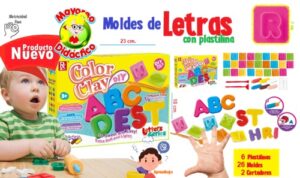 1725 *Moldes de Letras c/Plastilina* (18x13 cm.) 34 Pcs. - Imagen 2