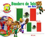 4492 *Bandera México c/Asta GRANDE*(60x45 cm.) INDIVIDUAL. - Imagen 2