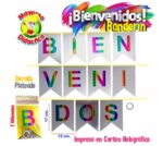 4493 *Bienvenidos Banderín Holográfico* (12x17 cm.x 11 Ban.+Cordón.) - Imagen 2