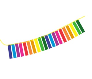 D_776609-MLM108426010161_032026-C 4498 *Enramada Plástica Lluvia de Colores* (5 mts.) INDIVIDUAL - Imagen 1