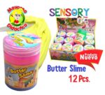 4505-12 *CAJA c/12 Butter Slime Bi-Color (5.5x7 cm.) - Imagen 2