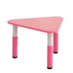 3002 *Mesa Triangular ROSA Cubierta d/Madera Altura Ajustable* (60x 48 a 60 cm.)