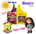 4512 *Mandil-Jumper RAYITA AL CENTRO Maestra* (70x75 cm.) Ajustable en Poliéster - Imagen 2
