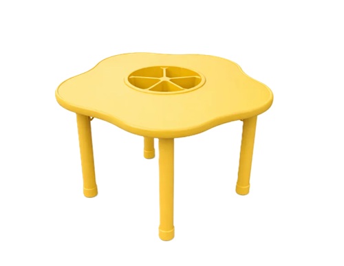 4706-AMARILLA-PORTADA 4706 *Mesa Juguetera AMARILLA Cubierta d/Madera Altura Ajustable Reforzada c/Acero* 100x 48 a 60 cm.) - Imagen 1