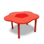 4706 *Mesa Juguetera ROJA Cubierta d/Madera Altura Ajustable Reforzada c/Acero* 100x 48 a 60 cm.)