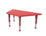 7401 *Mesa Trapecio ROJA* (120-60x 50cm.)