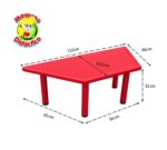 7401 *Mesa Trapecio AMARILLA* (120-60x 50cm.) - Imagen 3