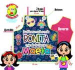 4511 *Jumper Largo BOTONES+BONITA p/Educadoras Ajustable* (65x85 cm.) 100%Poliéster. - Imagen 2