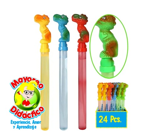 4513-4 4513-24 *CAJA c/24 Burbujas DINOSAURIOS TUBO GRANDE* (38 cm.) - Imagen 1