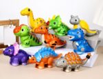 4518 *DINO Squishy de Esponja en Red* (8x13 cm.) INDIVIDUAL 9 Diferentes.