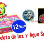 4519-12 *CAJA c/12 Pelotas de Luz y Agua Smile* (6.5 cm.)